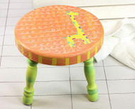 Painted Giraffe Stool